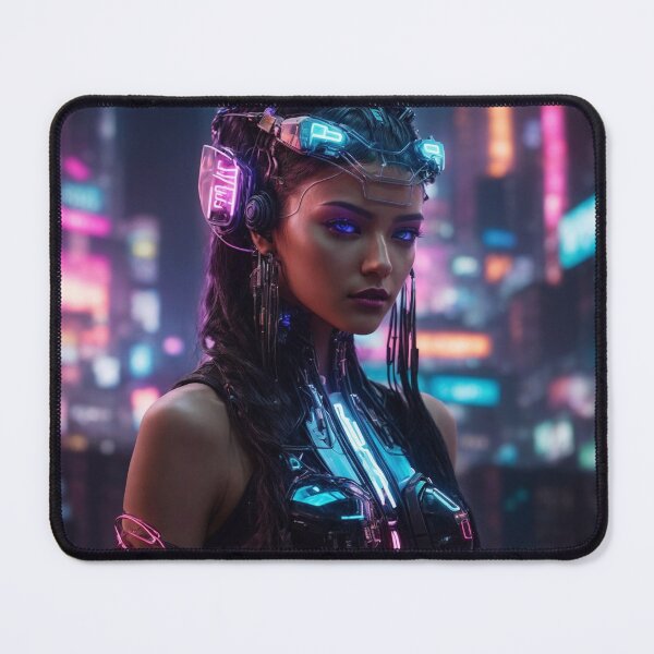 Item preview, Neon Nexus: The Sentient City Cyberpunk Artwork - Futuristic AI, Rebels, and Hackers II designed and sold by luminamatrixart.