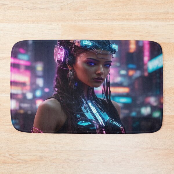Item preview, Neon Nexus: The Sentient City Cyberpunk Artwork - Futuristic AI, Rebels, and Hackers II designed and sold by luminamatrixart.