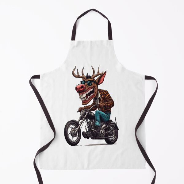 Item preview, Elk Riding Motorcycle Vintage Subversive Cartoon designed and sold by kustomart.