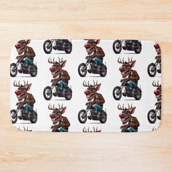 Item preview, Elk Riding Motorcycle  Vintage Subversive Cartoon designed and sold by kustomart.