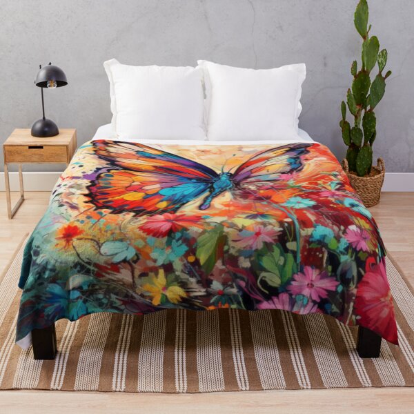 Item preview, Painted Butterflies Amidst Blooming Flowers designed and sold by DaniFantasy.