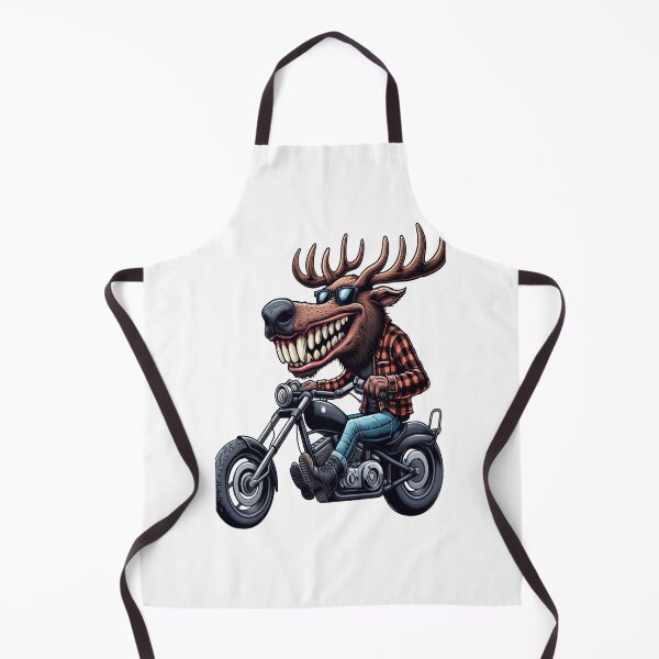 Item preview, Elk Riding Motorcycle Vintage Subversive Cartoon designed and sold by kustomart.