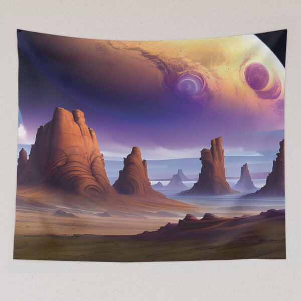 Item preview, Purple Alien Landscape designed and sold by Jin-Ai.