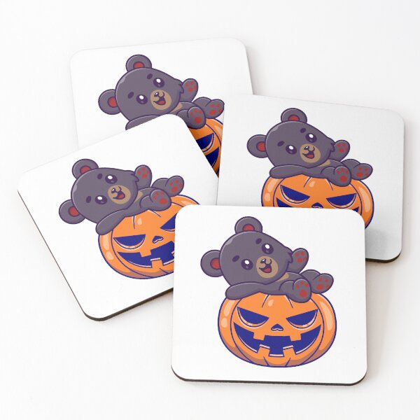 Artikelvorschau, Süßer Bär auf einem Kürbis - Halloween entworfen und verkauft von Joyceful Creations.