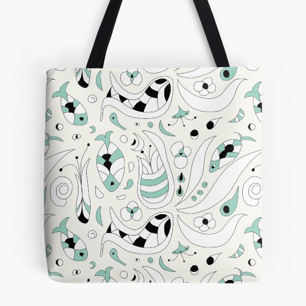 Item preview, Abstract fish and flower pattern - Green version designed and sold by Origillus.