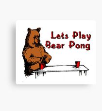 Bear Pong Canvas Print