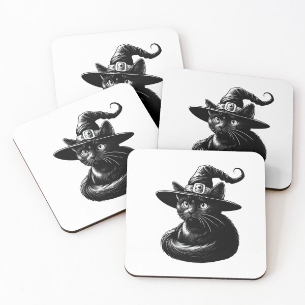 Item preview, Black cat with witch hat to spend Halloween designed and sold by Buy  Daddy⭐.
