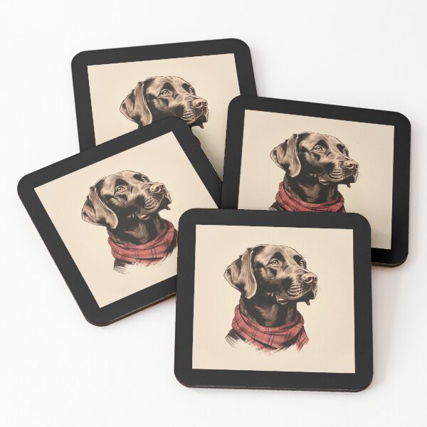 Item preview, Chocolate Labrador Christmas Plaid Watercolor designed and sold by rafaeltto.