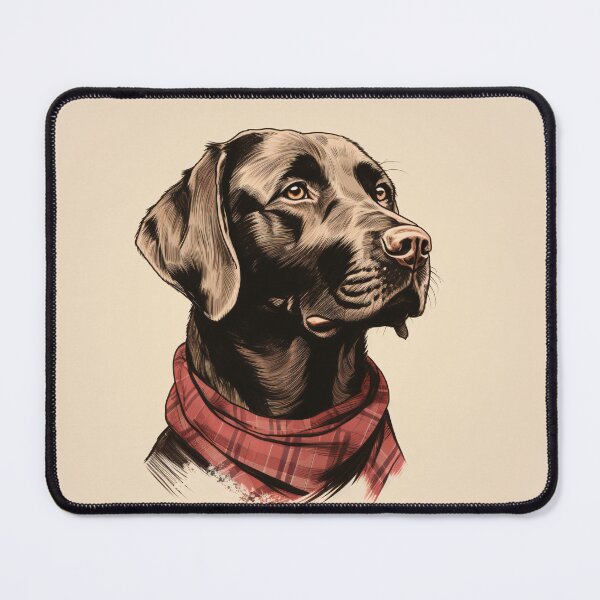 Item preview, Chocolate Labrador Christmas Plaid Watercolor designed and sold by rafaeltto.