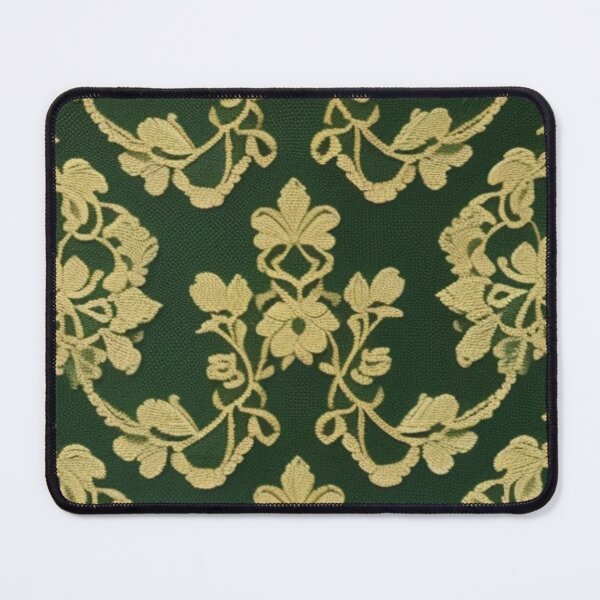 Item preview, Green and gold lace pattern designed and sold by Roxburylane.