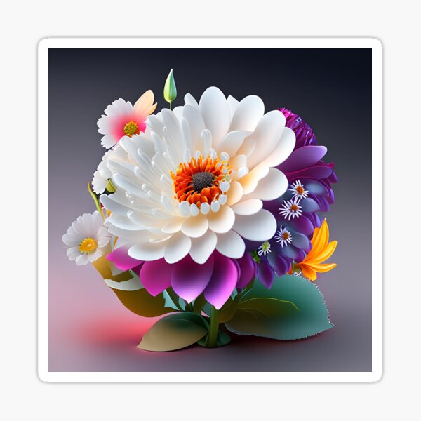 Item preview, Ethereal Floral Ensemble in Vivid Tones designed and sold by BrandBespoke.