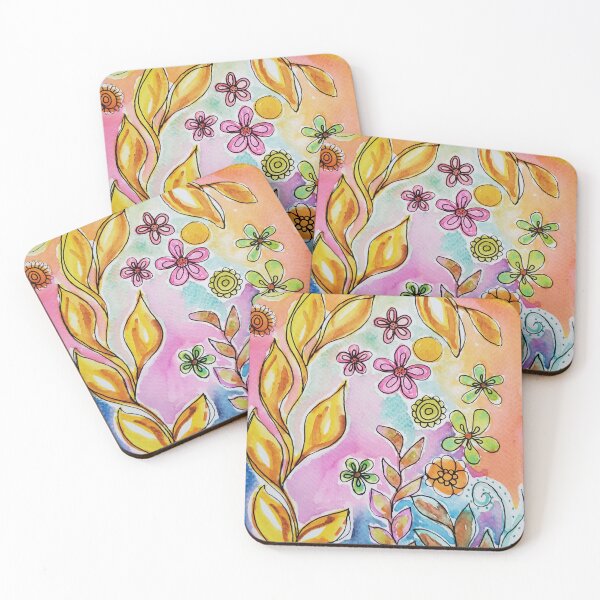 Item preview, leaves and flowers designed and sold by annesblueart.