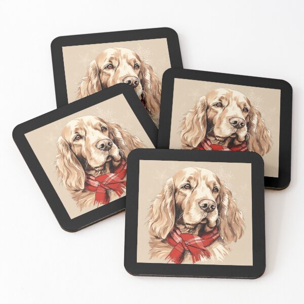 Item preview, Clumber Spaniel Christmas Plaid Watercolor designed and sold by rafaeltto.