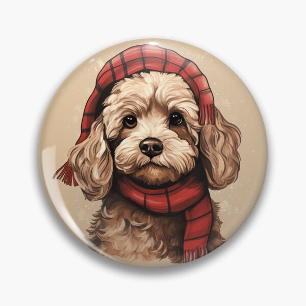 Item preview, Cockapoo Christmas Plaid Watercolor designed and sold by rafaeltto.
