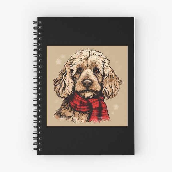 Item preview, Cockapoo Christmas Plaid Watercolor designed and sold by rafaeltto.