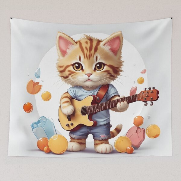 Item preview, Cool Cat Strummin' Tunes designed and sold by Neranchara.