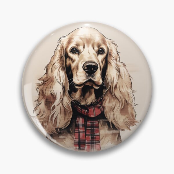 Item preview, Cocker Spaniel Christmas Plaid Watercolor designed and sold by rafaeltto.