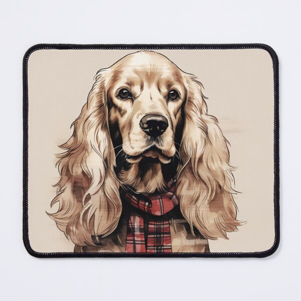 Item preview, Cocker Spaniel Christmas Plaid Watercolor designed and sold by rafaeltto.