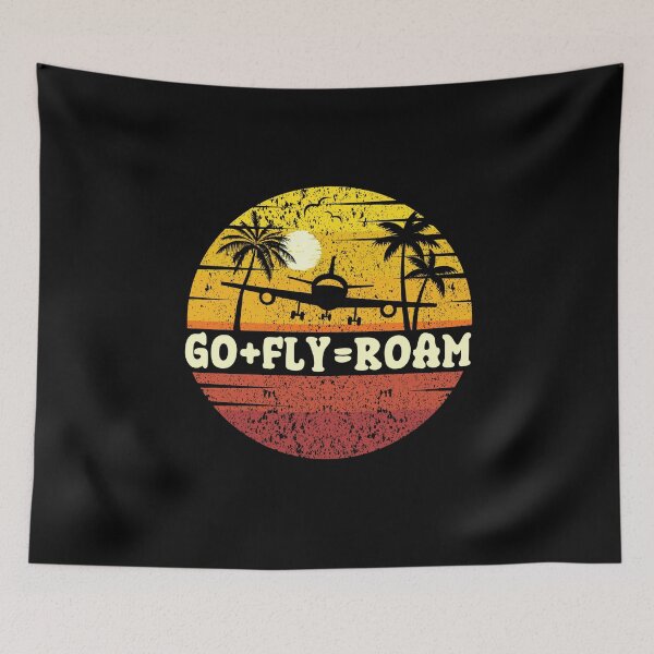 Item preview, GO FLY ROAM:  Vintage Beach Vibes - Retro Sunrise Design designed and sold by Sun Sand & Sea Art.