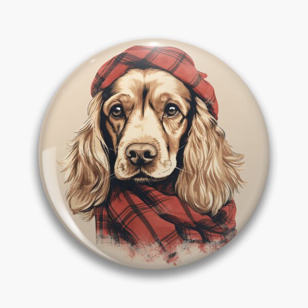 Item preview, Cocker Spaniel Christmas Plaid Watercolor designed and sold by rafaeltto.