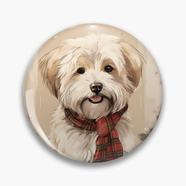 Item preview, Coton de Tulear Christmas Plaid Watercolor designed and sold by rafaeltto.