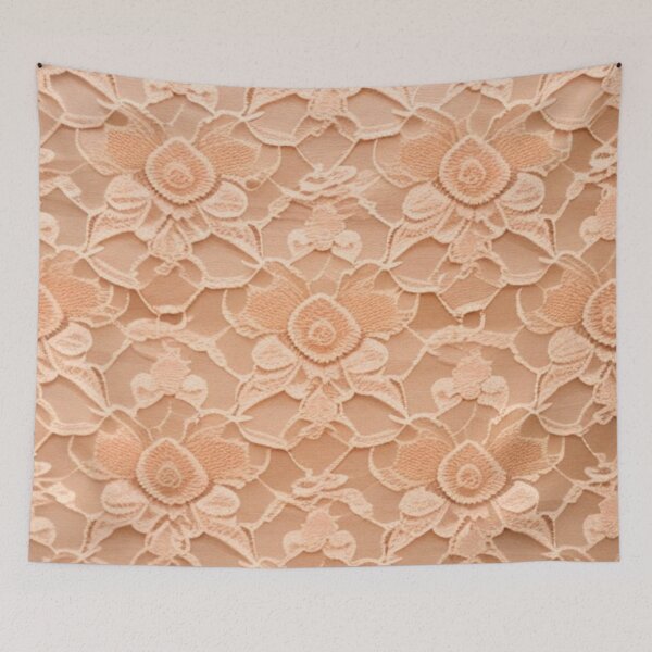 Item preview, Peach colored French lace  designed and sold by Roxburylane.