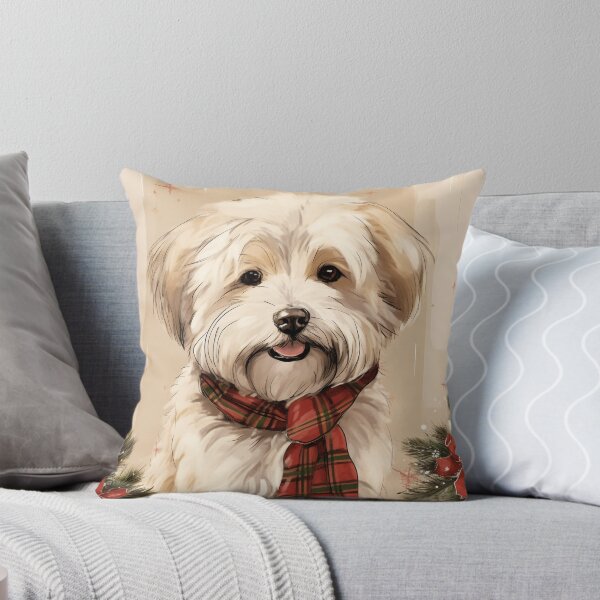 Item preview, Coton de Tulear Christmas Plaid Watercolor designed and sold by rafaeltto.