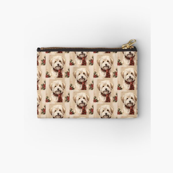 Item preview, Coton de Tulear Christmas Plaid Watercolor designed and sold by rafaeltto.