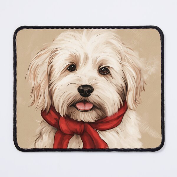 Item preview, Coton de Tulear Christmas Plaid Watercolor designed and sold by rafaeltto.