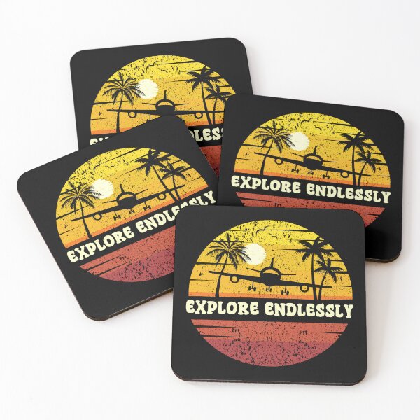 Item preview, EXPLORE ENDLESSLY:  Vintage Beach Vibes - Retro Sunrise Design - Fueled By Travel designed and sold by Sun Sand & Sea Art.