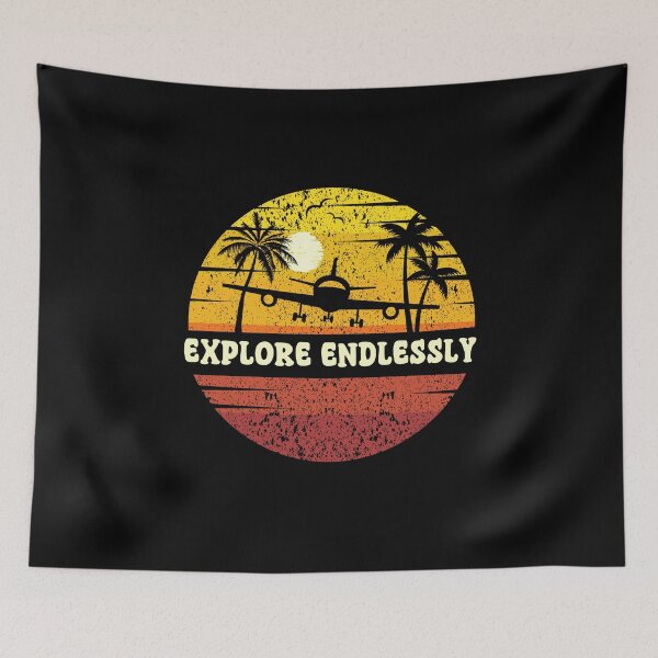 Item preview, EXPLORE ENDLESSLY:  Vintage Beach Vibes - Retro Sunrise Design - Fueled By Travel designed and sold by Sun Sand & Sea Art.