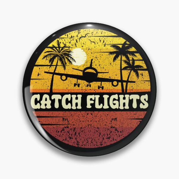 Item preview, CATCH FLIGHTS:  Vintage Beach Vibes - Retro Sunrise Design - Fueled By Travel designed and sold by Sun Sand & Sea Art.