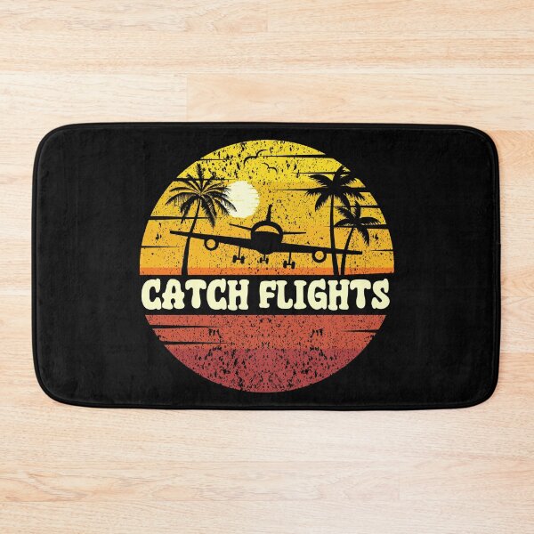 Item preview, CATCH FLIGHTS:  Vintage Beach Vibes - Retro Sunrise Design - Fueled By Travel designed and sold by Sun Sand & Sea Art.