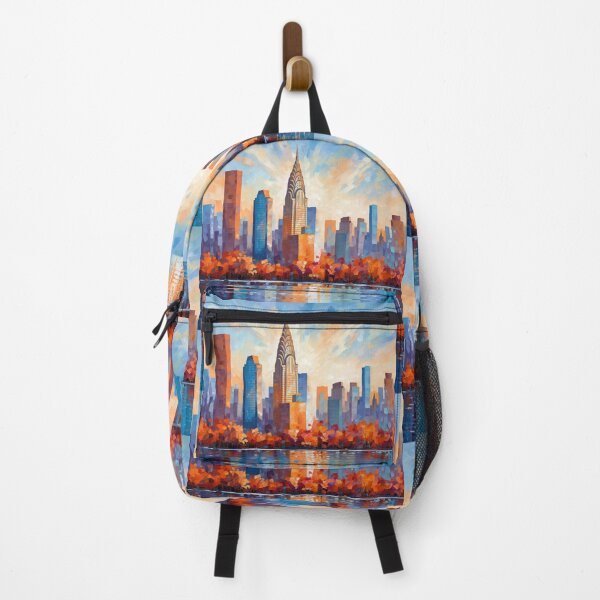 Item preview, New York Skyline in Autumn Impressionist Painting designed and sold by AgathaZolastore.