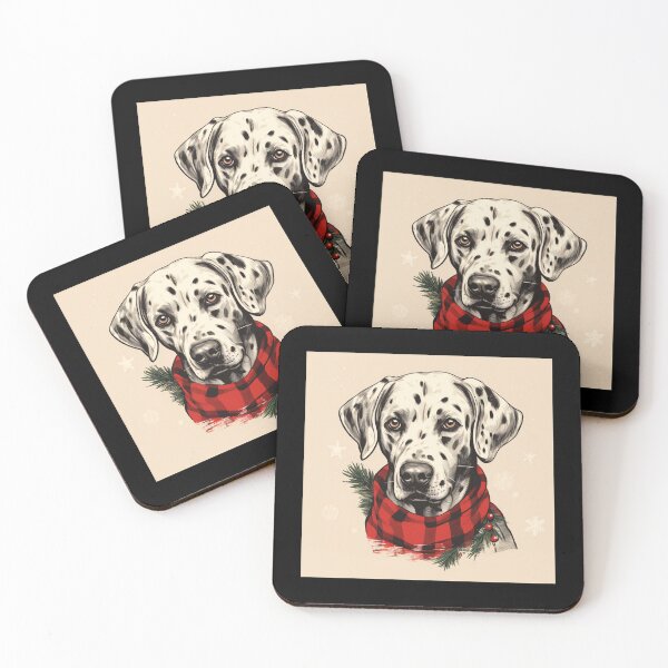 Item preview, Dalmatian Christmas Plaid Watercolor designed and sold by rafaeltto.