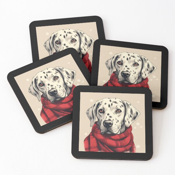 Item preview, Dalmatian Christmas Plaid Watercolor designed and sold by rafaeltto.
