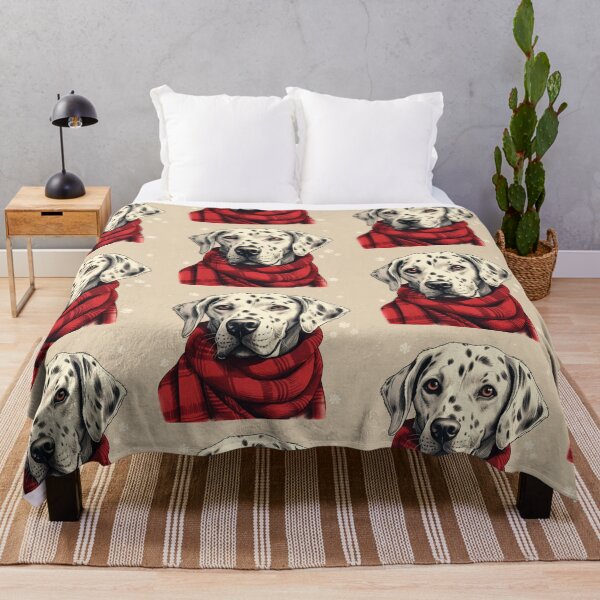 Item preview, Dalmatian Christmas Plaid Watercolor designed and sold by rafaeltto.