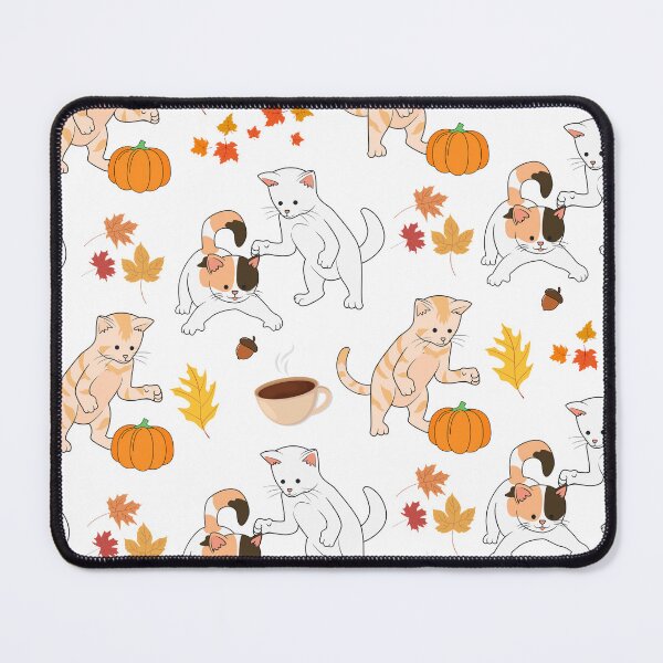 Item preview, Cats Playing in the Fall Pattern designed and sold by PlusInfinitee.