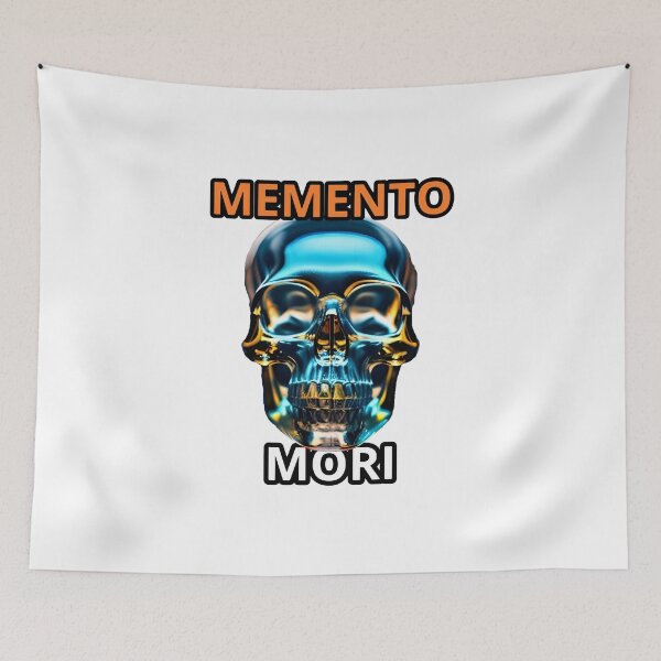 Item preview, Memento Mori, We must die skull designed and sold by Tucker Buddies.