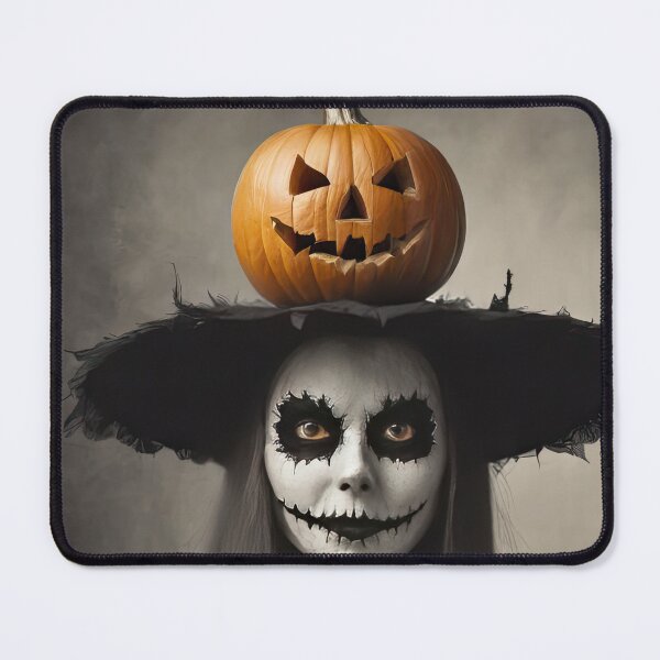 Item preview, The Haunting Allure of Scarred Pumpkin Witches designed and sold by ArtPrintsAi.