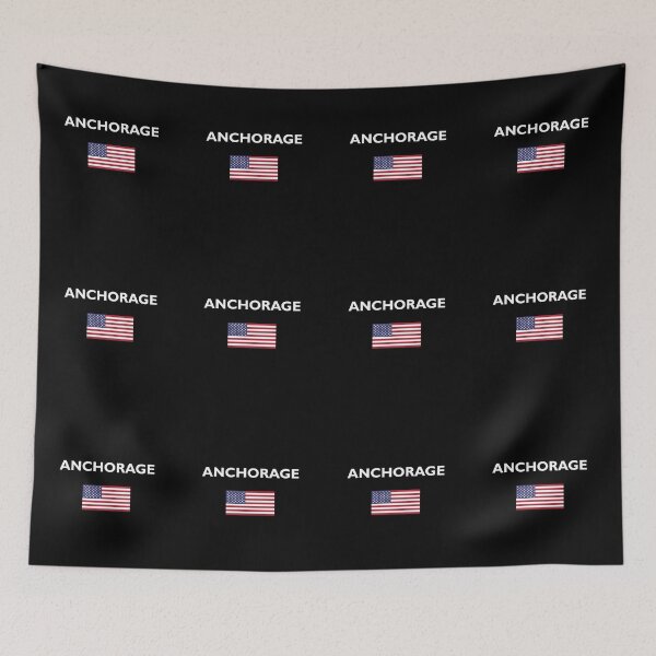 Item preview, Anchorage USA American Flag Dark Color designed and sold by TinyStarAmerica.