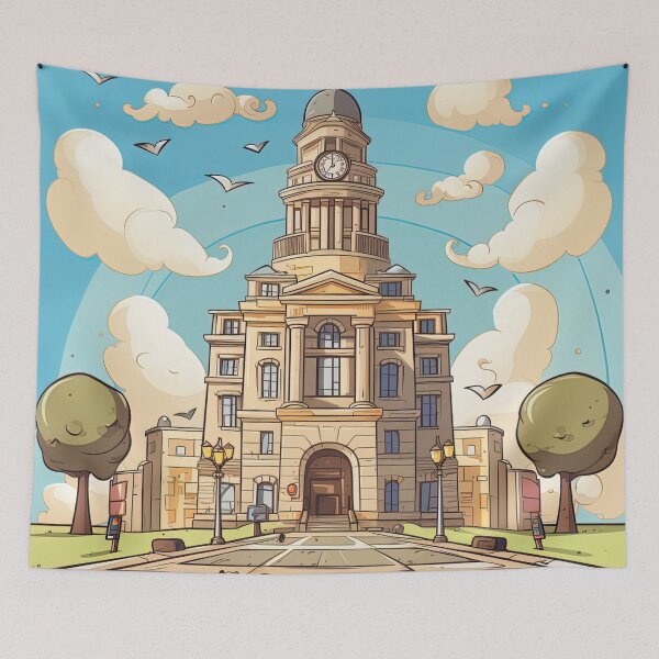 Item preview, City Hall | cute style designed and sold by ComicsFactory.