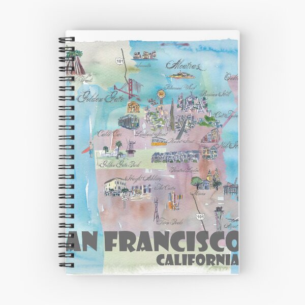 Item preview, San Francisco Fine Art Print Retro Vintage Favorite Map designed and sold by artshop77.
