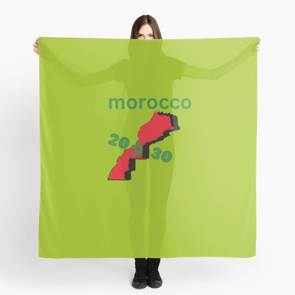 Foulard Tassels Maroc Drapeaux, Flag Châle Maroc