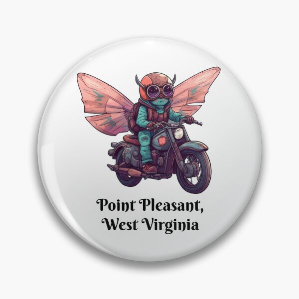 Item preview, Mothman On a motorbike designed and sold by Spellhound.