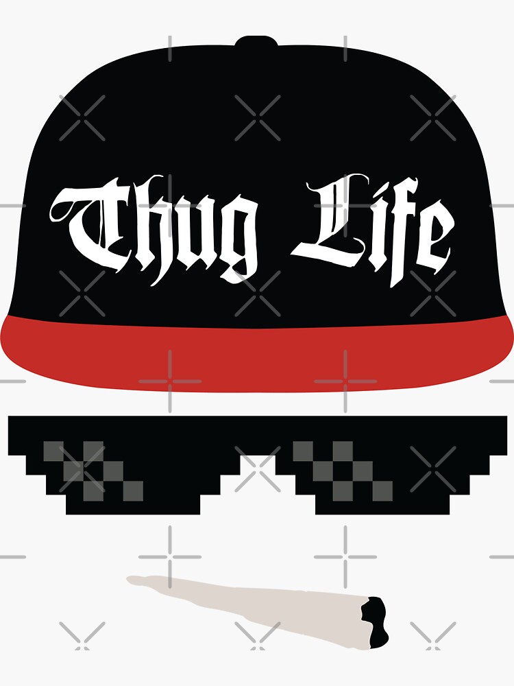 Thug Life Meme Sticker For Sale By Psf130 Redbubble