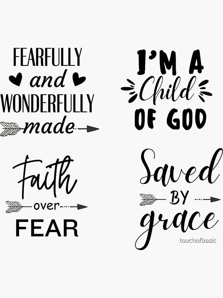 Bible verse Christian Sticker Pack Sticker for Sale by touchofbasic