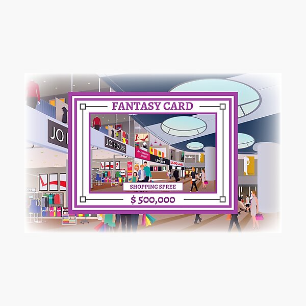 Item preview, Shopping Spree Fantasy Card designed and sold by OutrageousTM.