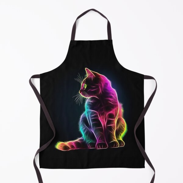 Item preview, Sleek Cat, Silhouette of Neon Glowing Fur designed and sold by Myra365Art.