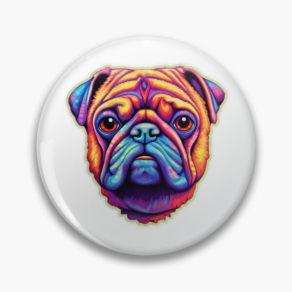 Artikelvorschau, Buntes Mopsleben-Hundedesign entworfen und verkauft von GODS4US.